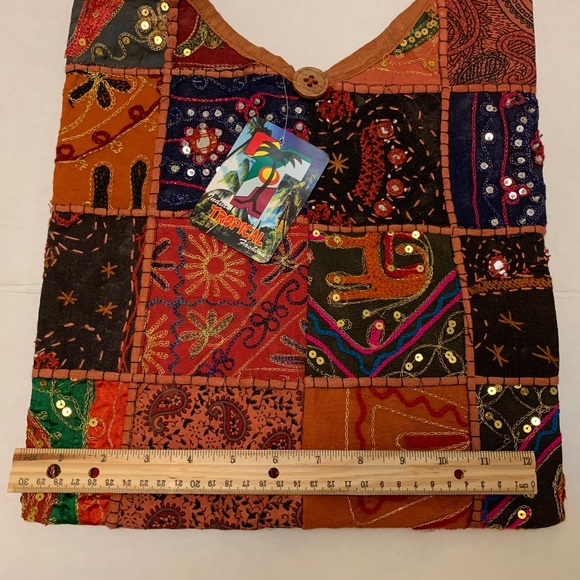 Indian Tropical Fashion Embroidered Sequins Bag - Picture 5 of 8